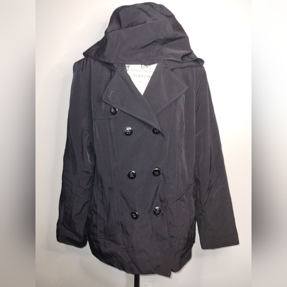Croft & Barrow Polyester Double Breasted Trench Coat With Hood L - Picture 1 of 4